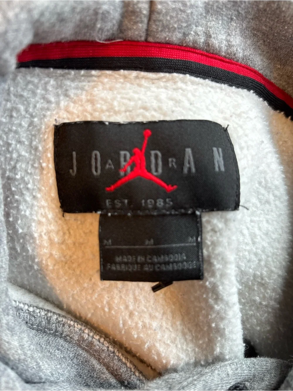 Jordan New York Graphic Logo Pullover Fleece Hoodie Drawstring Pockets M Regular